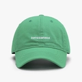 Classic green cotton baseball cap with white letter embroidery on a plain background - Adjustable / Fruit Green