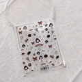 Girl and Bear embossed nail art stickers with cute vintage illustrations and bows TS-2791 - Girl & Bear (TS-2791)