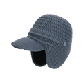 Gorra de punto para invierno con orejeras y forro polar cálido en color gris - gris oscuro