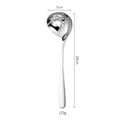 Polished 304 stainless steel slotted spoon with dimensions 24cm long and 7cm wide - Elegant Skimmer