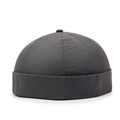 Bonnet docker gris foncé respirant avec maille aérée pour un style hip-hop en été - Gris foncé