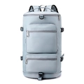 Light blue sports gym bag with dry-wet separation and dual shoulder straps - Sky Blue