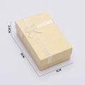 Cremefarbene Schmuckschachtel 8x5x2,6cm mit eleganter Schleife für Ringe und Halsketten - Hellgelb