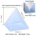 Large DIY silicone pyramid resin mold with square support frame for jewelry making - 6 Inch Pyramid Mold with Stand