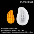 Small mango-shaped silicone mold for chocolate and fondant cake decorating - 3# Small Mango / Clear