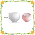 Tulpvormige siliconen mal voor kaarsen en hars met roze afgewerkt voorbeeld - Tulpenknop Stijl 002 (Hoogte 7,84 cm) / Wit