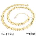Collana a spiga regolabile in acciaio inossidabile placcato oro 18k per donna - Stile a Forma di Freccia (KN295456-ZJZL) / Oro