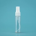 Clear plastic spray bottle with white nozzle and cap for fine mist liquid storage - 30ML Slim / Clear
