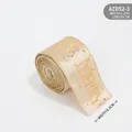 6.3cm champagne gold Christmas ribbon with metallic Merry Christmas and star prints - 6.3CMx2M / Gold Velvet