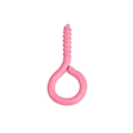 Pink spray painted metal eye bolt screw hook for DIY keychain and jewelry making - Peach