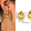Gold Spiral Textured Hoops ZJGE0709