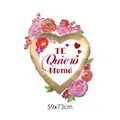 Heart-shaped foil balloon with 'Te Quiero Mamá' text and colorful flowers for Mother's Day - Gold Flower Spanish Heart