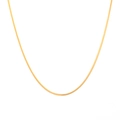 Minimalist gold-plated stainless steel snake chain necklace with flat blade link texture - 2mm Blade Snake Chain