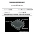 Detailed dimensions of 9.5cm square transparent PP plastic storage box with latch - 9.5 Square (9.5*9.5*2.8cm)