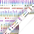 Colorful laser gift wrapping paper with Happy Birthday text and candle patterns - Colorful Bronzing Birthday Candles (Roll) / 0.43*3m