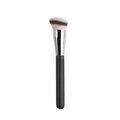 Angled foundation brush with black handle and dense dual-tone synthetic bristles - No Logo 170 Angled Round-tipped Foundation Brush (silver Nozzle)