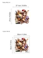 Cartoon Christmas fairy wall sticker with carriage layout and paste effect dimensions - 10Y33-A166/Fairy in Carriage
