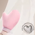 Pink tanning mitt with waterproof PE lining and soft velvet flocking for tanning - Elastic Cuff Mitt / Pink