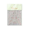 Japanese style crystal butterfly nail sticker MS476 with floral patterns and pearls - Holographic Butterfly Floral With Pearl (MS476)