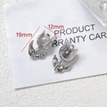 Vue détaillée des pendentifs tulipes dimensions 19mm x 12mm pour la création de bijoux - 6# Tulipe Perle Argent (Seul)