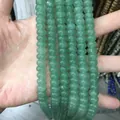 Strand of polished light green natural stone abacus beads for handmade jewelry - Green Aventurine / 5*8mm (approx. 73 pcs/strand)
