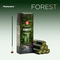 Mahendra Forest incense sticks set with large box and hexagonal packs on green background - Forest