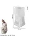 Silicone mold for DIY abstract hugging couple sculpture candle with size markings - Style 4 Mother and Baby Silhouette