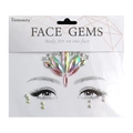 Iridescent rhinestone face gems with teardrop and star shapes for creative makeup - FG4003 Iridescent Teardrop Style / AB Color