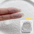 Winzige 0,8 mm silberne Metallperlen für DIY-Nagelkunst-Dekoration im Glaskonfektbehälter - 0.8mm Silber ca. 5g