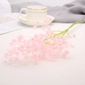 Pink artificial baby breath bouquet for wedding decor with lifelike plastic petals - Single Stem-Pink