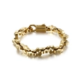 Punk hip-hop 18K gold plated stainless steel geometric link chain bracelet for men - Gold Color (KB121538-KFC)