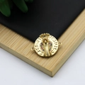 18K gold-plated cobra pendant with colorful gems and Roman numerals clock design - Crown Cobra Roman Numerals Style