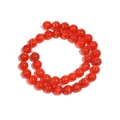 Orange-red cat-eye glass beads spiral arrangement for DIY jewelry and phone charms - Diameter 4mm (Approx 90pcs) / Red Cat's Eye Effect