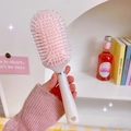 Elegante perlweiße Haarbürste mit rosa Luftkissen für die tägliche Kopfhautmassage - 3# Oval Perlmutt Rosa