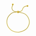Minimalist gold-plated stainless steel snake chain bracelet with adjustable slide bead - Bracelet (B399) / Gold