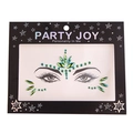 Iridescent green face gems rhinestones for eyes and forehead with party crystal design - HF-156-Green Iridescent Crown Style