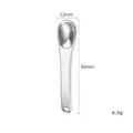 Zinc alloy eye cream spatula tool with 60mm length and 6.5g weight in silver finish - Silver Regular Spoon Shape (X0004)