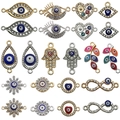 Gemischte Evil Eye Anhänger in Hamsa- und Herzform für die DIY-Schmuckherstellung - 22 Stück Gemischte Böser Blick Anhänger-HK630