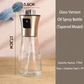 170ml glass oil sprayer bottle with stainless steel pump for healthy kitchen cooking - 170ml / Conical Stainless Steel