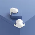 Paraspigoli in silicone bianco a forma di animale per la sicurezza dei bambini - Cane Angolo Bianco