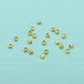 Perles en forme de cœur dorées en argent S925 pour accessoires de bijoux DIY - 3mm/pièce / Or