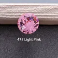 Surgical steel stud earring featuring a sparkling round-cut light pink cubic zirconia stone - Light Pink 6.2MM(A013-47#)