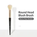 GECOMO round blush brush with soft bionic fiber bristles and matte black handle - G1035 Round Blush Brush