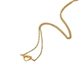 Polished 18k gold plated stainless steel knot pendant necklace with toggle clasp - Minimalist Knot Necklace (N00037)