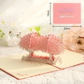 3D pop up cherry blossom greeting card in pink and cream with 15x20cm dimensions - Falling Cherry Blossoms