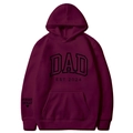 Sweat à capuche bordeaux personnalisé pour hommes et femmes avec imprimé DAD EST 2024 - S / Hauts / Bordeaux 312