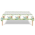 Cartoon dinosaur themed rectangular party tablecloth with volcano and jungle patterns - Tablecloth 108x180cm