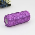 1.5mm purple metallic flat cord spool for gift wrapping and DIY jewelry crafts - Purple