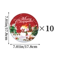 Lot de 10 assiettes de Noël en papier avec bonhomme de neige joyeux Noël 17,8 cm - Assiettes en Papier Bonhomme de Neige de Noël 7 Pouces 10 Pièces