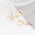 Detailed 12mm gold-plated jewelry clasp with cubic zirconia and closed-ring design - Style 4 Gold (White Zirconia/Closed Ring)